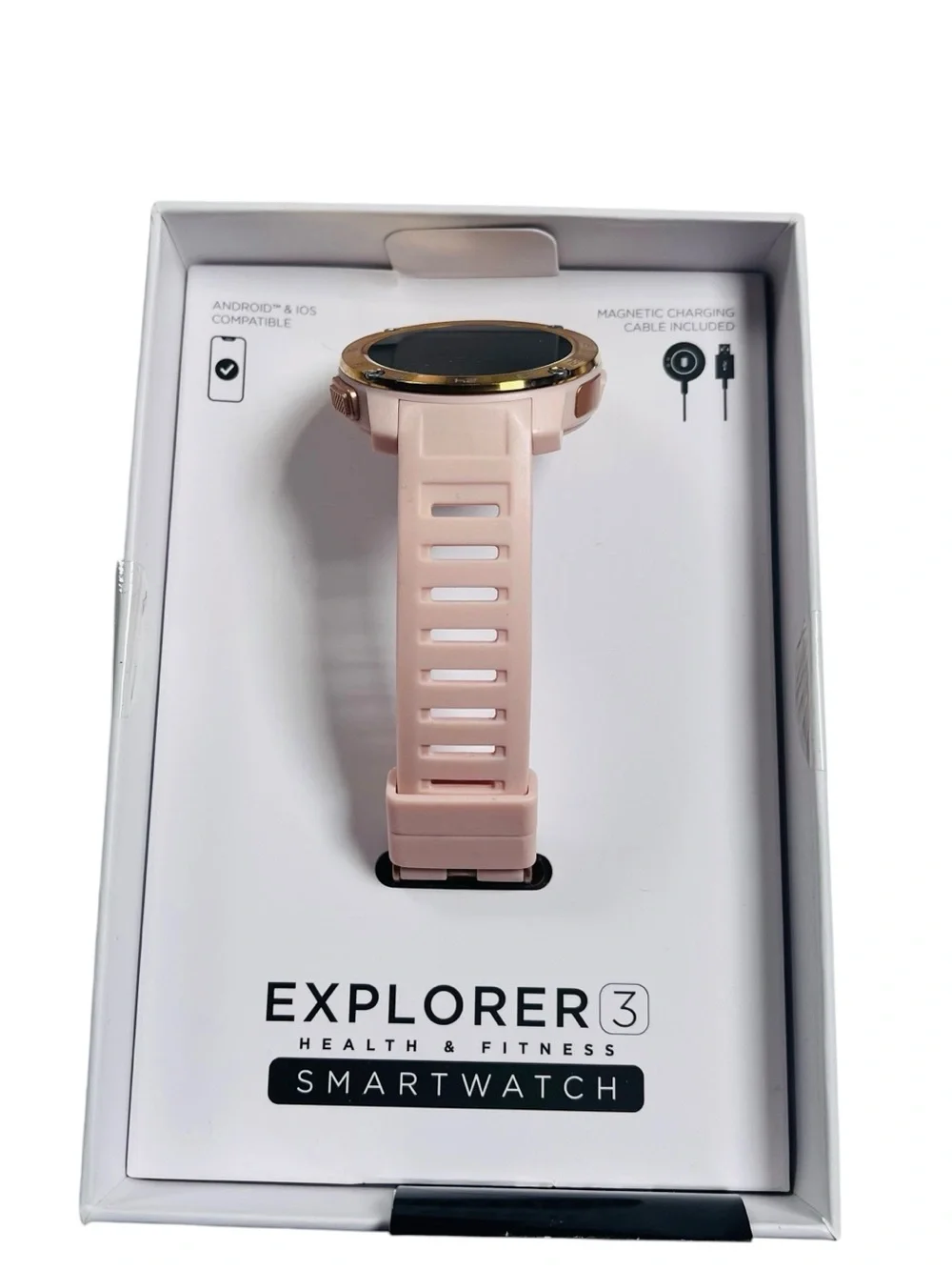 iTOUCH Explorer 3 Smartwatch Fitness Tracker Rose Gold Pink 500228R-C12 Open Box